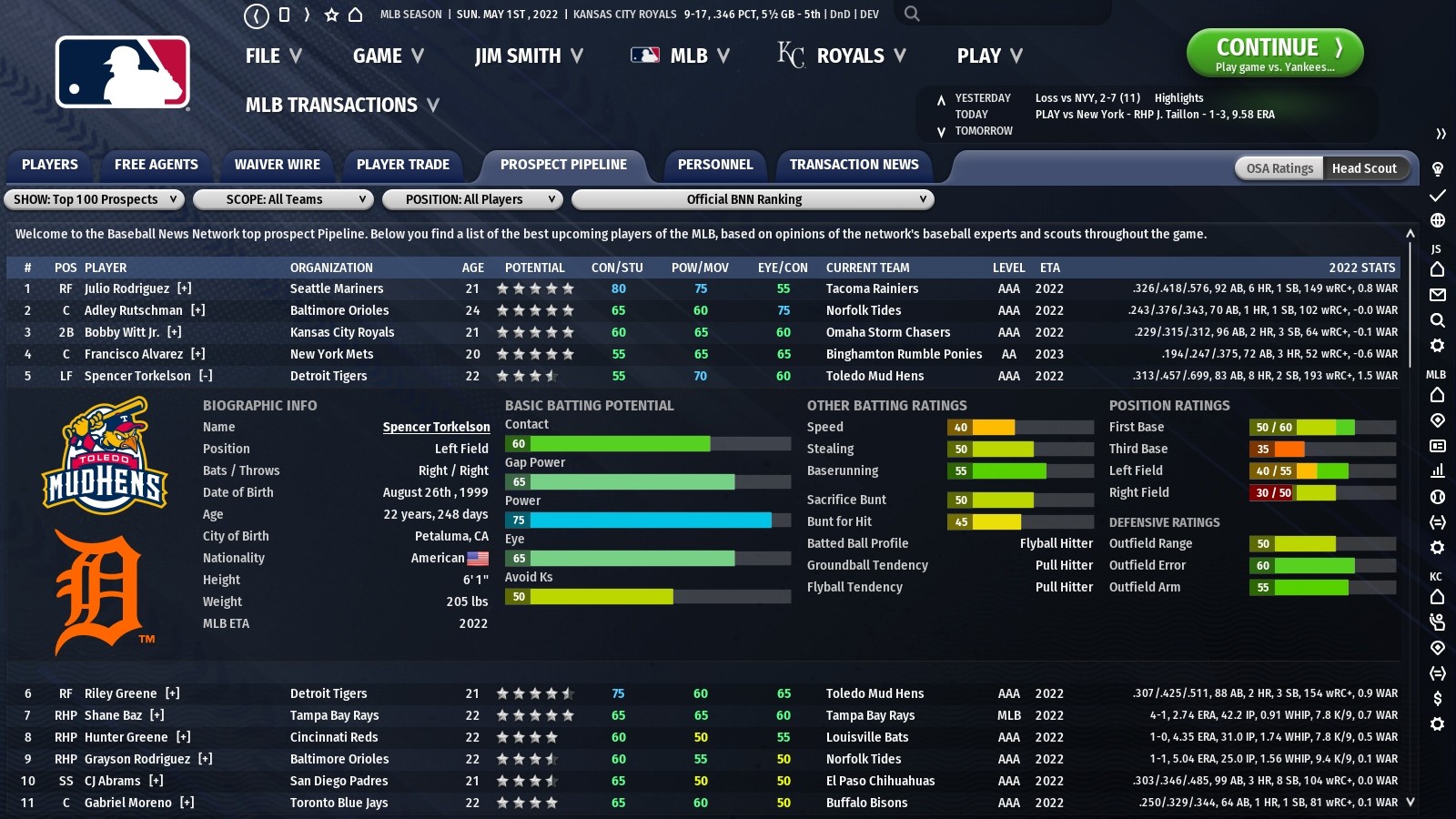 劲爆美国棒球23(英文)/Out of the Park Baseball 23 截图 21