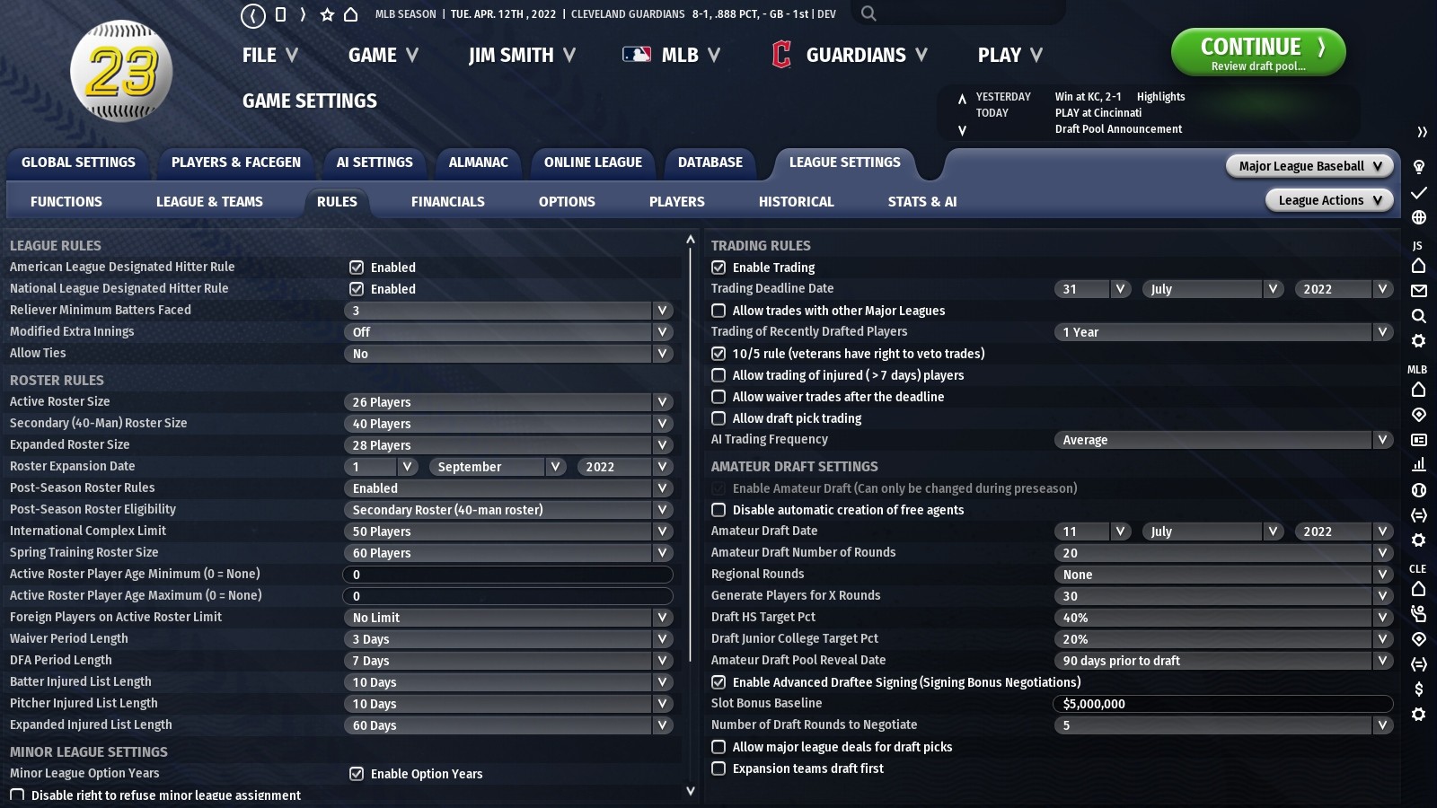 劲爆美国棒球23(英文)/Out of the Park Baseball 23 截图 14