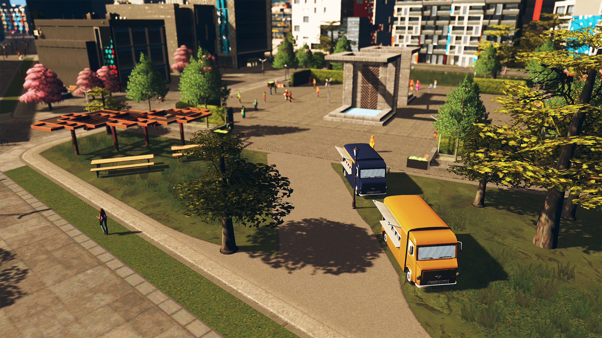 《城市：天际线》“广场和人行道”环保DLC预告公布