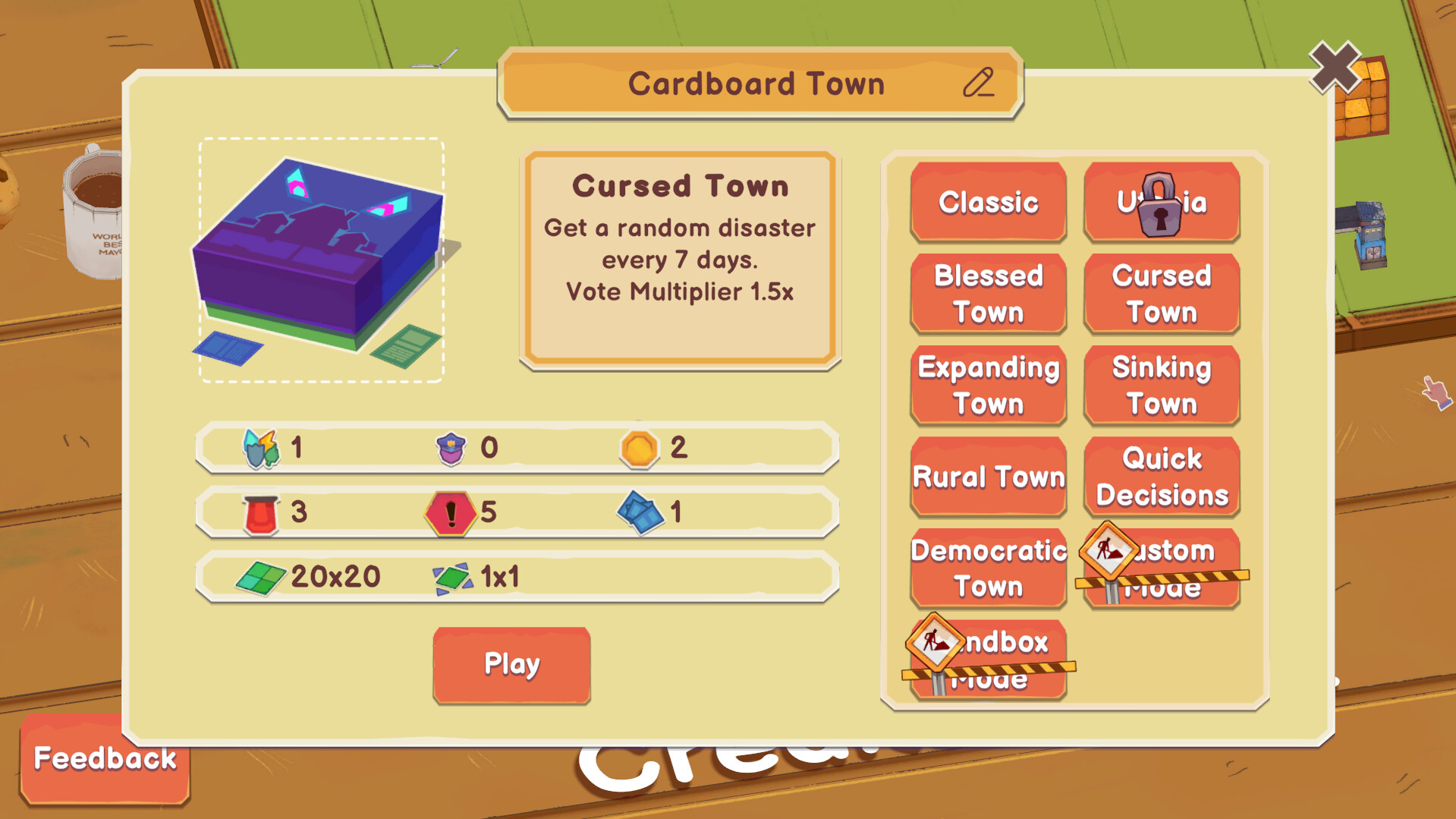 《卡牌城镇(Cardboard Town)》|v1.3.2|中文|免安装硬盘版